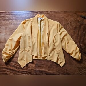 Ya Los Angeles Bright Yellow Women's Blazer Suit Jacket Size M